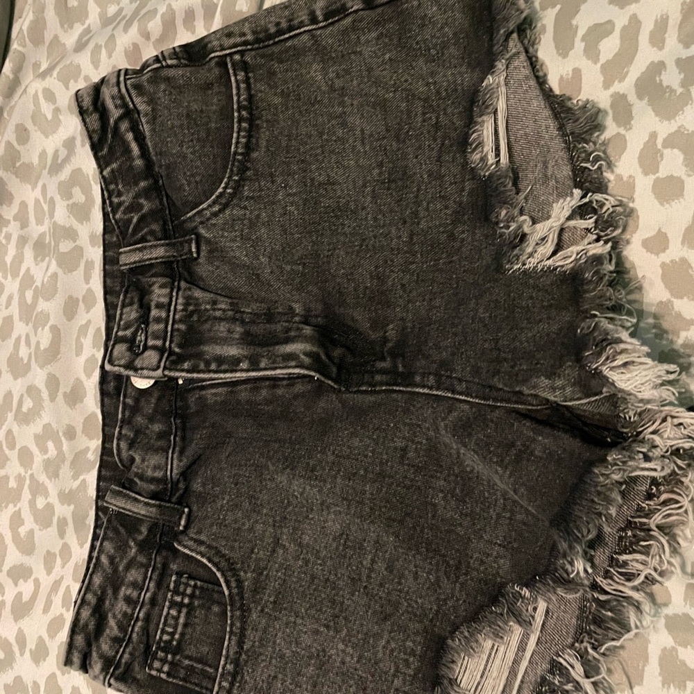 Shein Black Denim Shorts